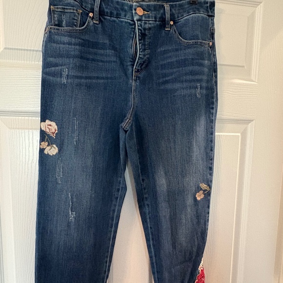 Chico's So Slimming Girlfriend Ankle Embellished Jeans - Picture 1 of 7